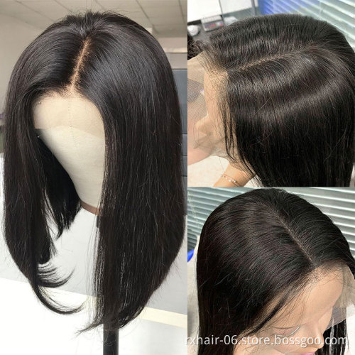 Natural Wholesale 4x4 Lace Closure Bob Wig, Cuticle Aligned VirginPeruvian Human Hair Wig Vendors
